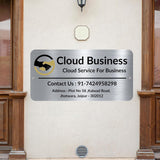 Load image into Gallery viewer, Webelkart Premium Acrylic Customised Business Gst Name Plate For Home/Office/Restaurents - 12 x 6 inches - Silver