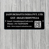 Load image into Gallery viewer, Webelkart Premium Acrylic Business GST Name Plate with QR Code, 12 x 6 inches, Black, for Home, Office and Restaurants