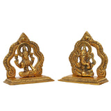 Load image into Gallery viewer, Webelkart Premium Lord Laxmi Ganesha Pair for Diwali Pooja,Diwali Decoration Items for Home,Ganesh Ji ki Murti,Pair of Laxmi Ganesh Idol Sculpture (5&quot; Inches)