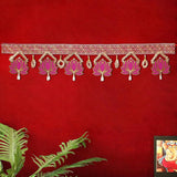 Load image into Gallery viewer, JaipurCrafts Premium Gota Flower Handmade Door Hanging/Bandarwal/Toran for Door, Traditional Bandarwal for Door, 37&quot; inches Length, Multicolour Diwali Decor (Design 2)