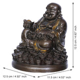 Load image into Gallery viewer, JaipurCrafts Premium Laughing Buddha Showpiece for HomeOffice Decor Feng Shui Buddha Showpiece (4.92&quot; Inches Multicolor)