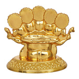 Load image into Gallery viewer, JaipurCrafts Premium Panchmukhi Metal Ganesha Idol Statue Showpiece for Car Dashboard, Home Temple and Office Decor |(2.5 x 1.77 x 2.56 Inches) Gold