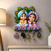 Load image into Gallery viewer, Webelkart Premium Cute Radha Krishna Key Holder for Home/Office Decor | 3D UV Printed Wooden Key Hanger Decorative Key Chain Holder (10 x 10 Inches (Multi)