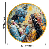 Load image into Gallery viewer, Webelkart Premium Radha Krishna Wall Painting with Golden Frame For Home Decor | 3D UV Printed Wall Decor for Living Room, Bedroom &amp; Temple | Spiritual Home Decoration (12 Inches)