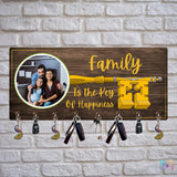 Load image into Gallery viewer, Webelkart Premium Customised Wooden Key Holder Wall Decoration Item for Home Decor Personalised Key Hanger I Key Stand I Gift Item (Size 12 x 6 inch) I 8 Hooks