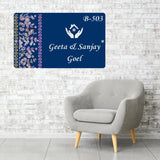 Load image into Gallery viewer, Webelkart Premium Blue Acrylic Customised House Name Plate For Home Entrance Outdoor - Office Name Plate (12 x 8&quot; Inches)