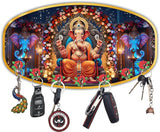 Load image into Gallery viewer, Webelkart Premium Lord Ganesha Wooden Key Holder for Wall Decor | 3D UV Printed Key Hanger | Decorative Wall Key Hanger for Home Entrance, Living Room Home Decor (11" Inches)