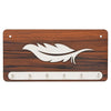 गैलरी व्यूवर में इमेज लोड करें, Webelkart Premium Wooden Key Holder for Wall | Decorative Feather Design Key Hanger with 6 Hooks | Wall Mounted Key Organizer for Home, Office, Entrance &amp; Living Room (10" Inches)