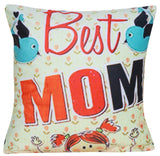 Load image into Gallery viewer, Webelkart Premium Best Mom Printed Cushion Cover with Pillow| Decorative Throw Pillow Cover for Mother’s Day, Birthday &amp; Home Décor,Gift for Mom Dad Mother Father On Birthday