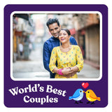 Load image into Gallery viewer, Webelkart Best Couple Personalized Photo Fridge Magnet - Gift for Valentines, Valentine's Day, Birthday, Wedding, Anniversary - for Girlfriend, Husband, Wife - Purple - Size - 12 cm x 12 cm