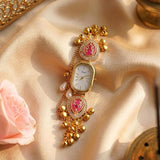 Load image into Gallery viewer, Webelkart Premium Women’s Bracelet Watch with Baby Krishna Magnet Rakhi Combo | Designer Rakhi Gift Set for Sister &amp; Bhabhi | Stylish Adjustable Bracelet Watch | Raksha Bandhan Special
