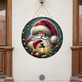 गैलरी व्यूवर में इमेज लोड करें, Webelkart Premium Christmas Decoration Wooden Wall Hanging Ornaments for Home | Living Room | Office,Merry Christmas Door Wall Hanging| Decoration Items (10&quot; Inches) Beautiful Santa Hanging