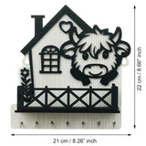 Load image into Gallery viewer, Webelkart Antique Designer Wooden House Keys Hanger Key Holder for Home/Office Decor, Key Holder with Mobile Charging Stand for Wall Decor Key Stand (8.5" Inches