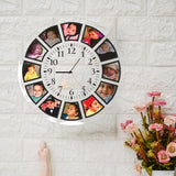 गैलरी व्यूवर में इमेज लोड करें, Webelkart Premium Customize Wall Clocks with Photo Acrylic Photo Analog Wall Clocks | Personalized Clock for Your Sweet Home is Ideal for Gifting Your Loved Ones -12 x 12 inches