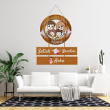 Load image into Gallery viewer, Webelkart Premium Wooden Family Designer Customised Wall Hanging, Name Plate For Home Entrance outdoor, Wooden Hanging House Name Plate - Personalised family wall hanging - 16 x 10 inches
