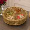 Load image into Gallery viewer, Webelkart Premium Golden Decorative Dry Fruit Serving Tray with 4 Bowls | Royal Round Snack &amp; Dry Fruit Platter for Home, Living Room, Dining Table &amp; Festive Gifting Diwali Gift Item.