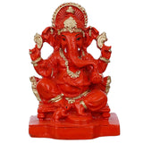 Load image into Gallery viewer, JaipurCrafts Polyresin Ganesha Statue for Car Dashboard Ganesha Murti Ganpati Idol Figurine for Home Temple| Ganesha Idol for Car Dashboard -Ganesha Idol for Home Decor Entrance (4 inches,Orange)