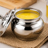 Load image into Gallery viewer, Webelkart Premium Ghee Dani with Lid | Multipurpose Ghee Storage Container | Mirror Finish Steel Pot for Kitchen | Oil,Butter &amp; Masala Storage Jar (Silver)