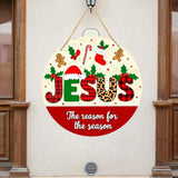गैलरी व्यूवर में इमेज लोड करें, Webelkart Premium Christmas Jesus Wall Hanging for Home Decor, Round Holiday Themem,Wall Hanging for Christmas Decor,(10&quot; Inches)
