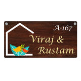 Load image into Gallery viewer, Webelkart Beautiful Wooden Customised Name plate for home Entrance Outdoor,Wooden Hanging House Plate Gift Item For Home Decor,Office Name Plate For Office- (12 x 6&quot; inches)