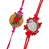 Load image into Gallery viewer, Webelkart Premium Set Of 2 Handmade Rakhi For Brother Bhabhi,Raksha Bandhan Gift,Rakhi for Brother with Magnet,Rakhi For Bhaiya And Bhabhi,Rakshabandhan Gift