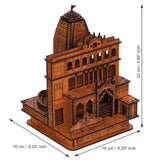 गैलरी व्यूवर में इमेज लोड करें, Webelkart Premium Khatu Shyam Ji Wooden Temple for Home Decoration car Dashboard Wooden Temple for Office - Khatu Shyam Mandir Model (8.66&quot; Inches) (Wood Finish)