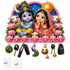 Load image into Gallery viewer, Webelkart Premium Radha Krishna Wooden Key Holder for Home Decor, Wall Mount Key Hanger, Key Chain Holder for Wall, Living Room, Pooja Room (Pink)