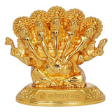 Load image into Gallery viewer, JaipurCrafts Premium Panchmukhi Metal Ganesha Idol Statue Showpiece for Car Dashboard, Home Temple and Office Decor |(2.5 x 1.77 x 2.56 Inches) Gold