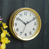 Load image into Gallery viewer, JaipurCrafts Antique Plastic Wall Clock for Home and Office Decor/Office Wall Clocks/Wall Clock for Living Room/Diwali Decorations Items (Noiseless, 8 Inches (Gold)