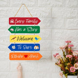 Load image into Gallery viewer, Webelkart Premium Wooden Welcome To Our Home Customised Wall Hanging Name Plate For Home Entrance outdoor,Wooden Hanging Welcome Hanging For Wall - (18 x 10 Inches)