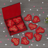 Load image into Gallery viewer, JaipurCrafts Premium I love You Greetings Cards for Couples - Love Gift Box 20 Cards with Reasons Why I Love You in Message Box,Valentine&#39;s Day Red Hearts Decorative Wooden Gift Box (4.5 Inches) Red