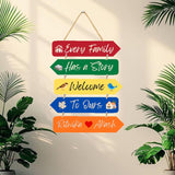 Load image into Gallery viewer, Webelkart Premium Wooden Welcome To Our Home Customised Wall Hanging Name Plate For Home Entrance outdoor,Wooden Hanging Welcome Hanging For Wall - (18 x 10 Inches)