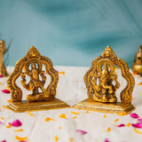 Load image into Gallery viewer, Webelkart Premium Lord Laxmi Ganesha Pair for Diwali Pooja,Diwali Decoration Items for Home,Ganesh Ji ki Murti,Pair of Laxmi Ganesh Idol Sculpture (5&quot; Inches)