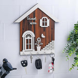 गैलरी व्यूवर में इमेज लोड करें, Webelkart Antique Wooden Sweet Home Key Holder for Home Decor | House Shape Decorative Key Stand for Wall,Key Hanger for Office (11.22" Inches)