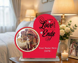 Load image into Gallery viewer, Webelkart Premium Valentine's Day Love heart Shape Customizable Table Stand With photo Uploaded For Home Decor And Gifts | Personalized Valentine's Stand (15 x 10 Cm)