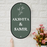 Load image into Gallery viewer, Webelkart Premium Customised Acrylic Name plate for home Entrance Outdoor, Personalised House name plates for home - 8 x 15 inches, Green