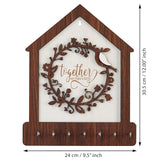 Load image into Gallery viewer, Webelkart Premium Family Designer Wooden Key Holder for Home/Office Decor, Key Holder for Wall Decor/Key Chain for Home Decor (12" inches)