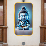 Load image into Gallery viewer, Webelkart Premium Cute Baby Shiva Wall Art with Golden Frame | 3D HD Printed Mahadev Meditation Painting,Wall Decor for Living Room, Bedroom &amp; Temple | Decorative Frame (18 x 10 Inches)