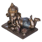 गैलरी व्यूवर में इमेज लोड करें, Webelkart Polyresin Book Reading Ganesha murti for Home,Ganesha Idol Statue Showpiece |Decoration Items for Home Decor|Table Decorative Gifts(6&quot; Inches)