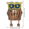 गैलरी व्यूवर में इमेज लोड करें, Webelkart Premium Metal Owl Designer Candle Holder for Home | Handcrafted Decorative Tealight Holder with Owl Showpiece &amp; Stand | Indoor Outdoor Holder for Office Diwali Item (4.13" Inches)