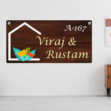 Load image into Gallery viewer, Webelkart Beautiful Wooden Customised Name plate for home Entrance Outdoor,Wooden Hanging House Plate Gift Item For Home Decor,Office Name Plate For Office- (12 x 6&quot; inches)