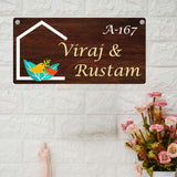 Load image into Gallery viewer, Webelkart Beautiful Wooden Customised Name plate for home Entrance Outdoor,Wooden Hanging House Plate Gift Item For Home Decor,Office Name Plate For Office- (12 x 6&quot; inches)