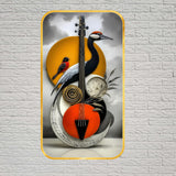 गैलरी व्यूवर में इमेज लोड करें, Webelkart Premium Modern Abstract Bird &amp; Musical Instrument Wall Art | 3D UV Printed Wooden Wall Decor | Premium Artistic Home Decoration for Living Room, Bedroom &amp; Office (17.5" Inches)