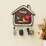 Load image into Gallery viewer, Webelkart Premium Cute Birds Hut Shape Wooden Keys Hanger for Home/Office Decor, Key Holder for Wall Decor/Home Decorative Gift Item (Brown)