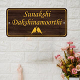 Load image into Gallery viewer, Webelkart Premium Customised Wood Name plate for home Entrance Outdoor, Personalised House name plates for home - 12 x6 inches, Wooden