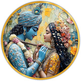 Load image into Gallery viewer, Webelkart Premium Radha Krishna Wall Painting with Golden Frame For Home Decor | 3D UV Printed Wall Decor for Living Room, Bedroom &amp; Temple | Spiritual Home Decoration (12 Inches)