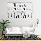 Load image into Gallery viewer, Webelkart Premium This is Us Customised Wooden Key Holder Wall Decoration Item for Home Decor Personalised Key Hanger I Key Stand I Gift Item (Size 12 x 6 inch) I 8 Hooks