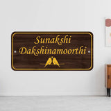 Load image into Gallery viewer, Webelkart Premium Customised Wood Name plate for home Entrance Outdoor, Personalised House name plates for home - 12 x6 inches, Wooden