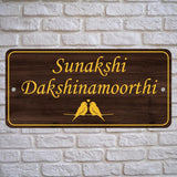 Load image into Gallery viewer, Webelkart Premium Customised Wood Name plate for home Entrance Outdoor, Personalised House name plates for home - 12 x6 inches, Wooden