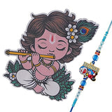 गैलरी व्यूवर में इमेज लोड करें, Webelkart Premium Doraemon Rakhi for Kids,Rakhi For Brother With Cute Krishna Fridge Magnet,Roli Chawal Pack Bottles Rakshabandhan Gift Card Hamper For Kids